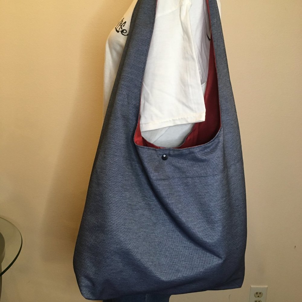 Reversible Carryall Hobo Sack - Teagarden Originals "Claire" - Picture 7 of 9